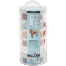 Foam Clay&reg;, metallic, brun harmoni, 6x14 g/ 1 pk.
