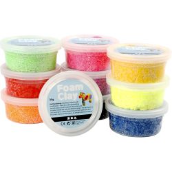 Foam Clay&reg;, ass. farver, 10x35 g/ 1 pk.