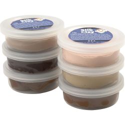Silk Clay&reg;, skin colours, 6x14 g/ 1 pk.