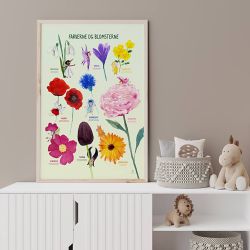 Plakat - Farverne og blomsterne 