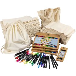 Gruppe DIY Kit Sko- og muleposer med tusch
