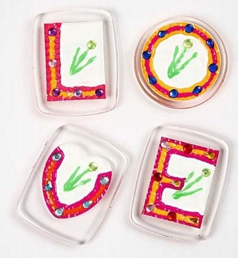 Badges med rhinsten til køleskabet