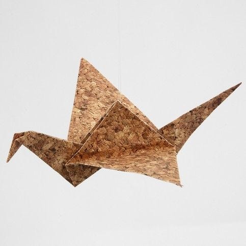Origami svane papirfigur