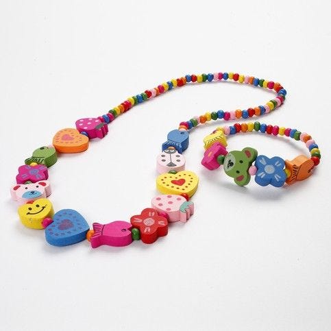Hjemmelavede smykker med træ perler