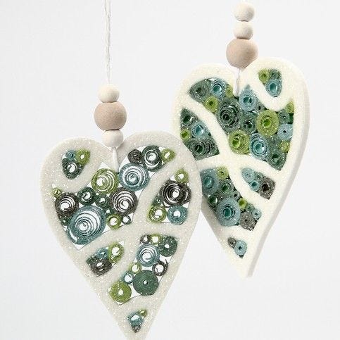 Quilling ophæng lavet med quillingpapir
