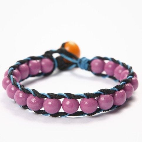 Hjemmelavet armbånd med træperler