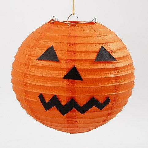 Lav græskarlygte af rispapir lampe til halloween