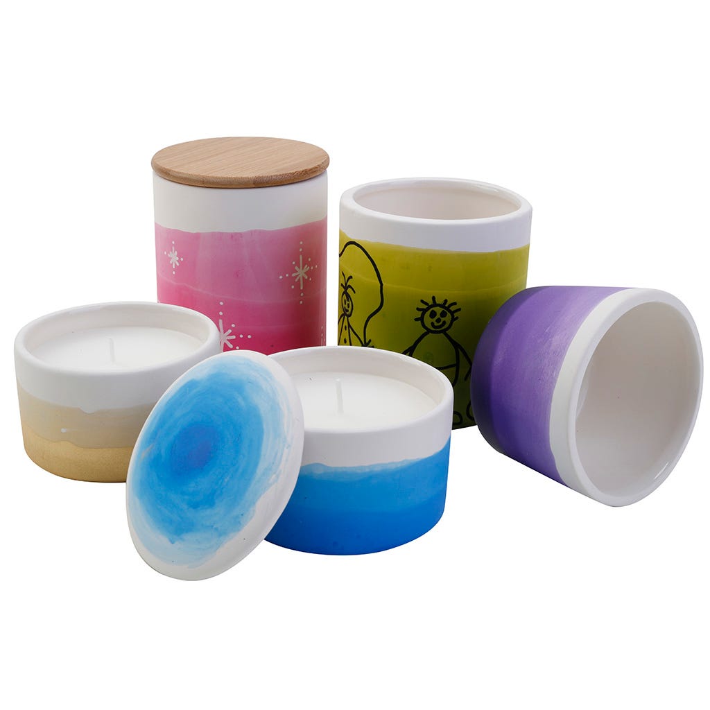 Krukker med dip & dye teknik